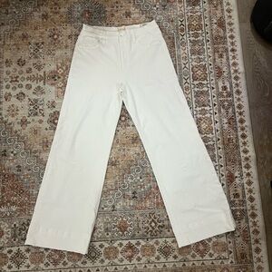 Alice + Olivia White Wide Leg Jeans